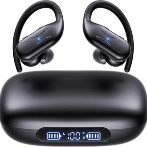 Wireless Black Earbuds with Charging Case